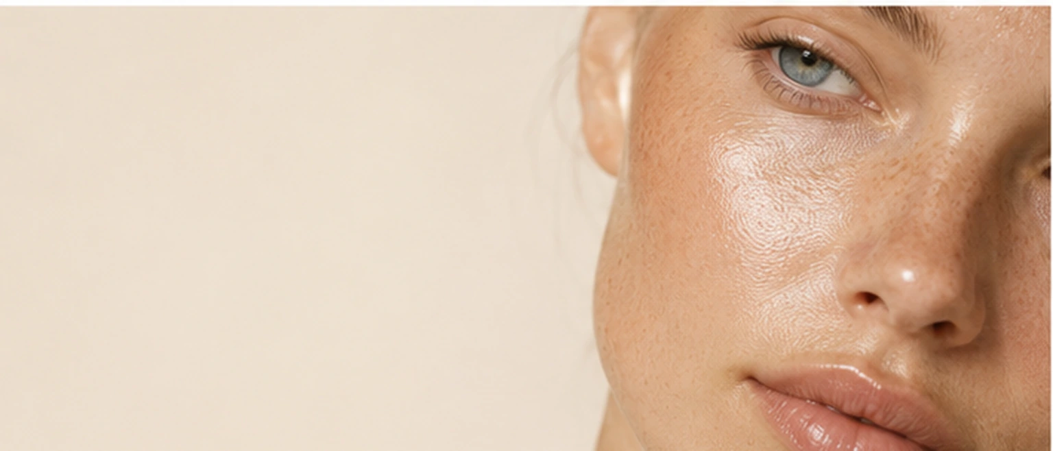 Luminous glass skin after a GLACE facial in Charleston, SC