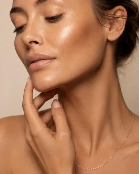 Glowing complexion after a customized facial in Charleston, SC