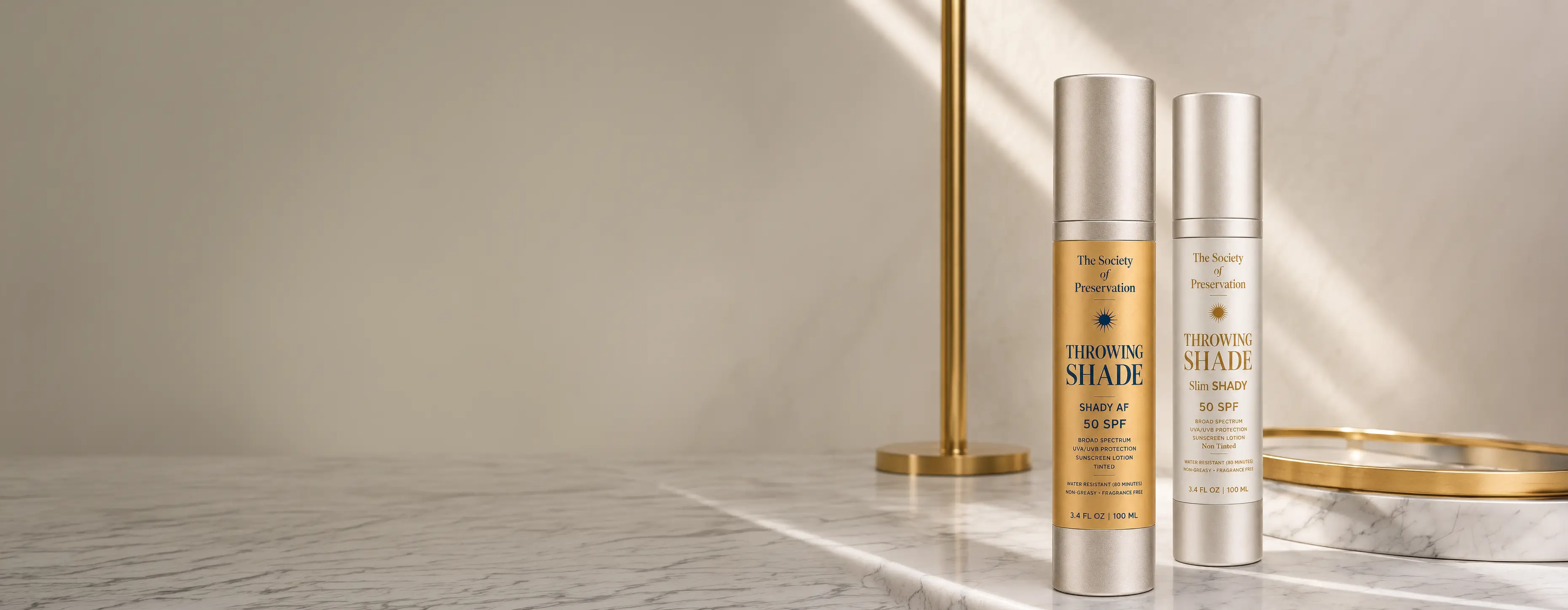 Medical-grade skincare arranged on marble at our Charleston med spa