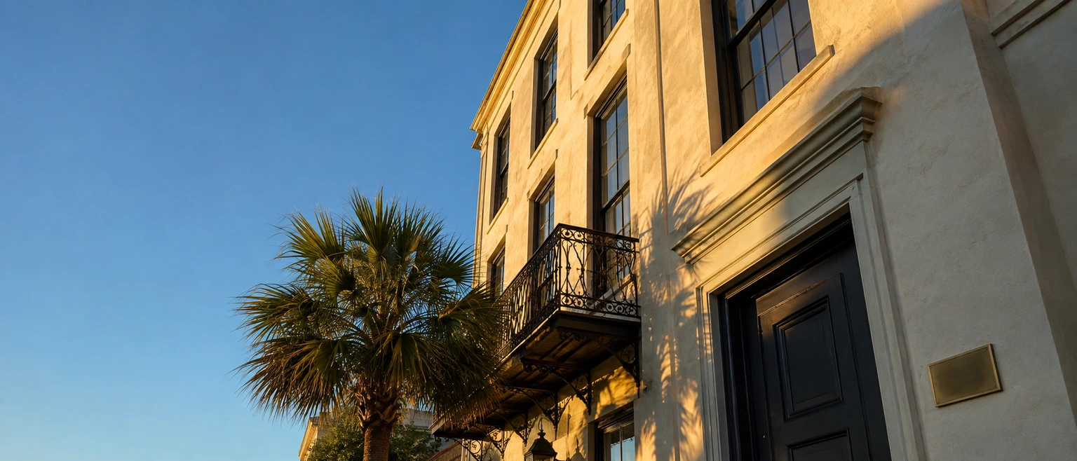 King Street exterior, third floor windows — The Society of Preservation Med Spa, Charleston